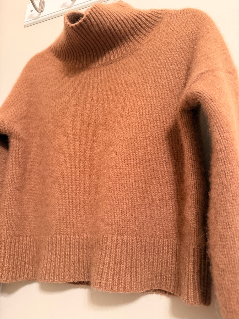 NAADAM 100%premium Cashmere Relaxed Ribbed
Turtleneck Sweater - Mocha Brown - Picture 6 of 12